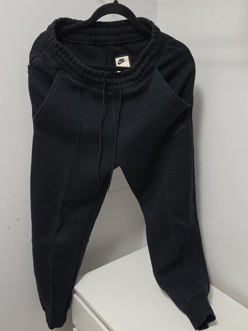 Nike Kids Black Fleece Joggers with Drawstring Waist
